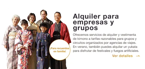 Alquiler de kimono para familias