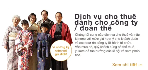 Thuê kimono cho gia đình