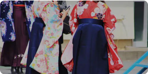 Coming-of-age ceremony long-sleeved kimono