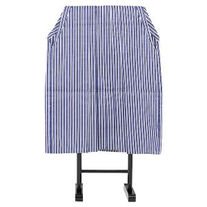 銀糸・縞模様・紺グレー