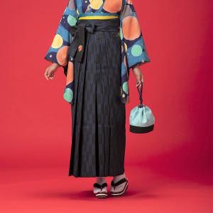 矢絣椿刺繍・青