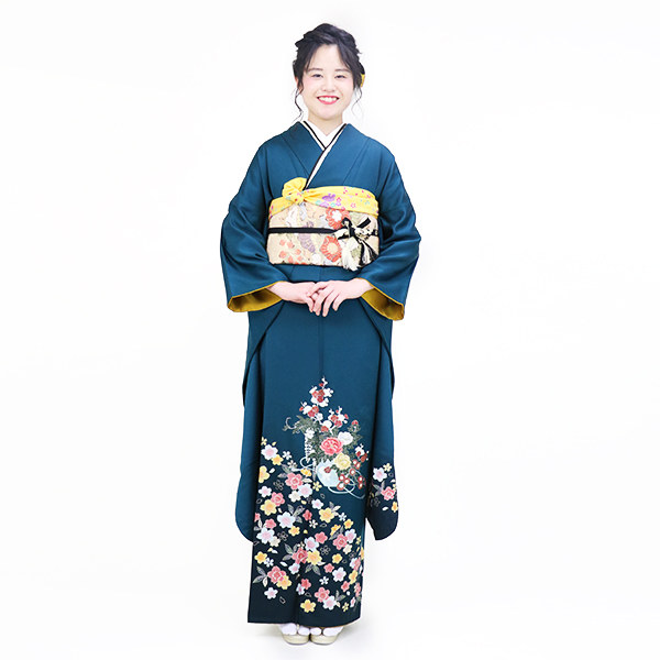 深緑の花畑