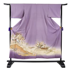 御所解文様・主待つ御所車（丸に一つ引き）