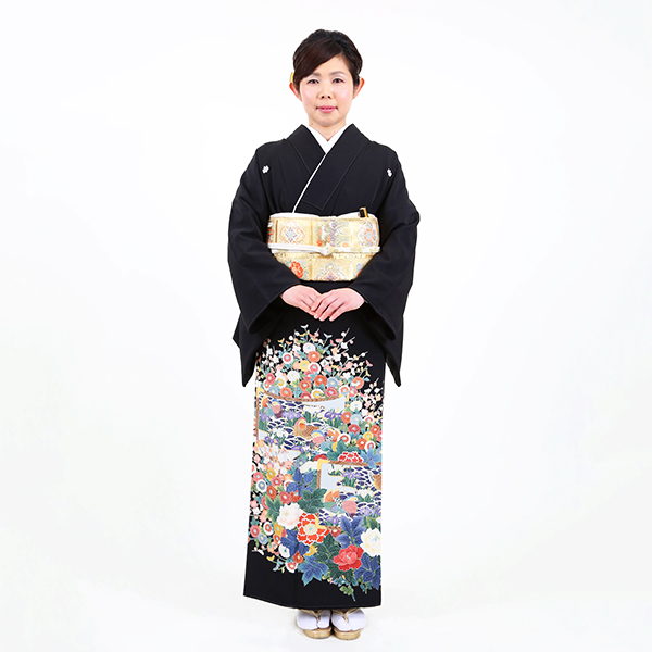 四季草花・鴨・鴨たちの遊泳・黒