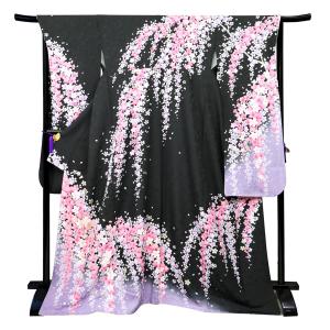 枝垂桜・降り注ぐ桜・紫/黒