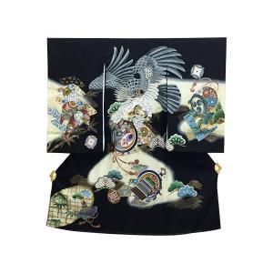 鷹に竹林・黒