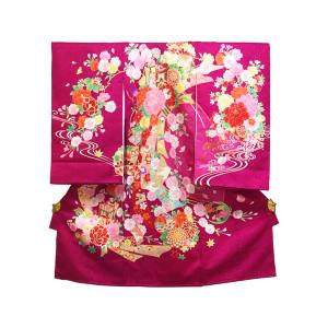 桜地模様熨斗目・ピンク