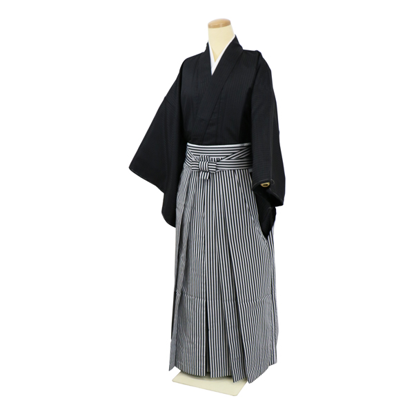 縞模様・黒グレー