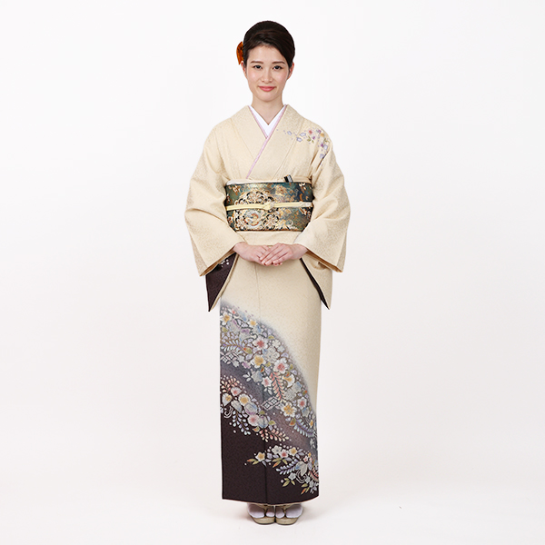 深紫に花流れ